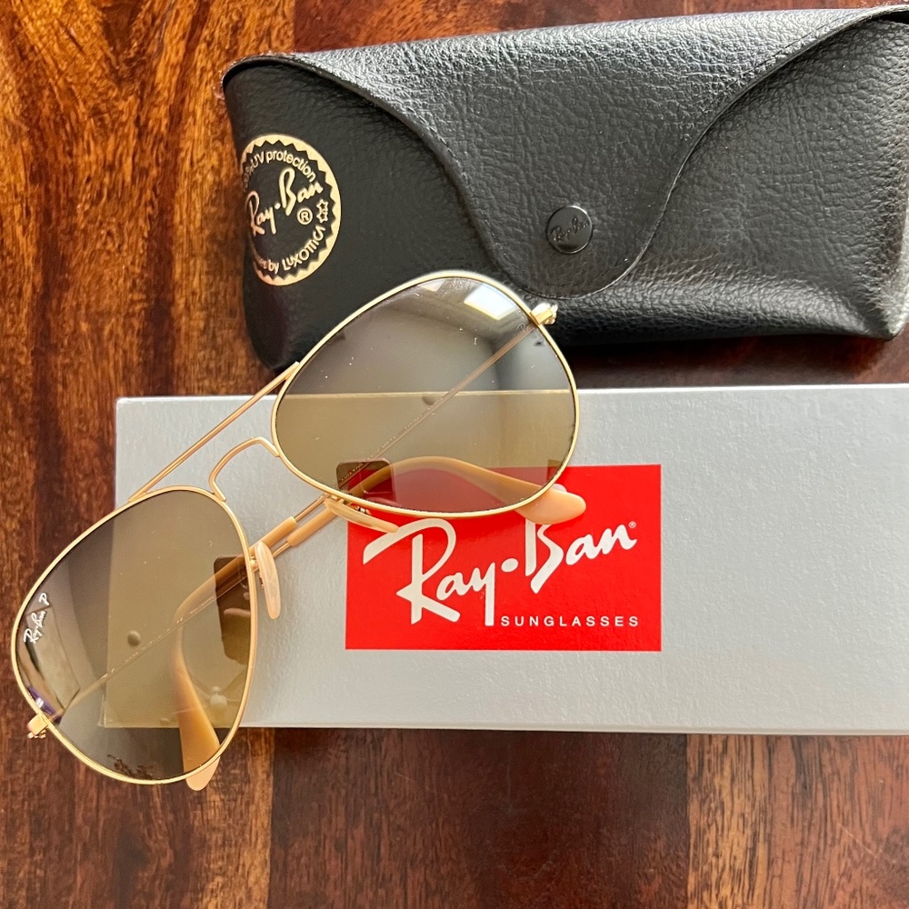 Polarized Ray Ban Aviator Sunglasses -